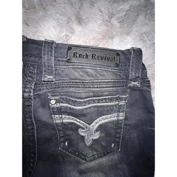 Black ROCK REVIVAL Julieta Charon jeans with Rhinestones, 30 - Picture 9 of 9